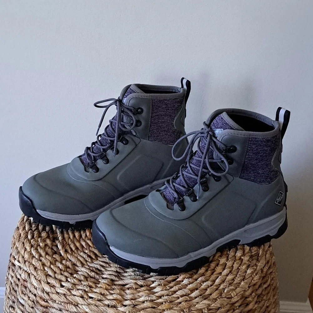 The Buck Boot‎ Company Mens Apex Lace-Up Hiking/Outdoor Waterproof Grey Boots 10